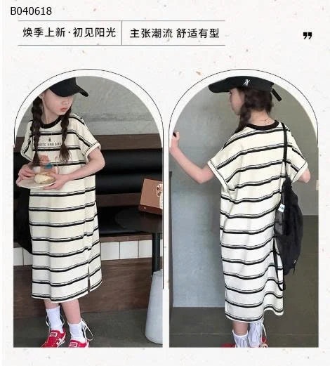 VÁY SUÔNG KẺ SỌC CHO BÉ GÁI   - sỉ 116k