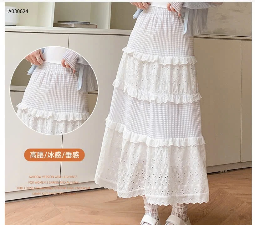 CHÂN VÁY TRẮNG DÁNG DÀI -Sỉ 138k