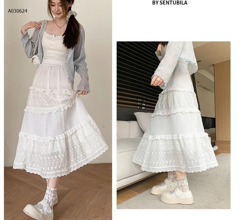 CHÂN VÁY TRẮNG DÁNG DÀI -Sỉ 138k
