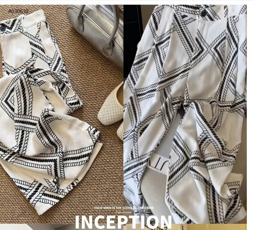 QUẦN SUÔNG ỐNG RỘNG HỌA TIẾT ANNA-Sỉ 209k