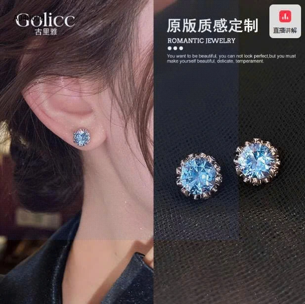 Bông tai xanh xanh nhà GOLICC- sỉ 100k