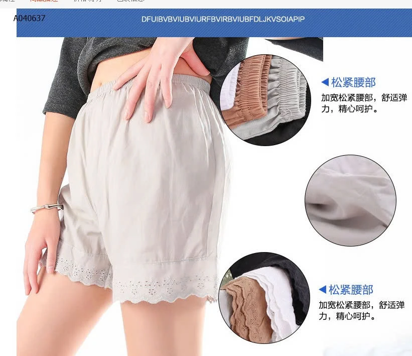 Quần sooc thô viền ren - sỉ 41k