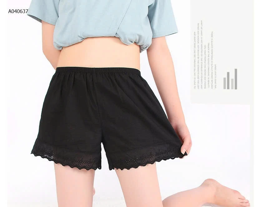 Quần sooc thô viền ren - sỉ 41k