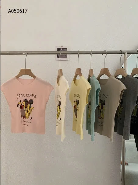 ÁO TAY NGẮN IN HÌNH CUTE CHO NỮ  - sỉ 105k
