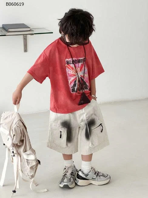 ÁO PHÔNG ĐỎ & QUẦN SHORT LOANG MÀU BT - Sỉ áo= quần: 127k 