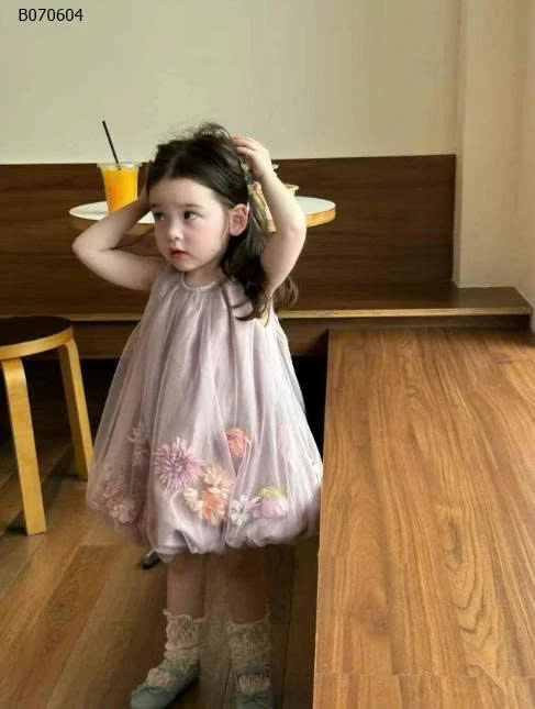 VÁY LƯỚI HOA SÁT NÁCH BG  -Sỉ 215k