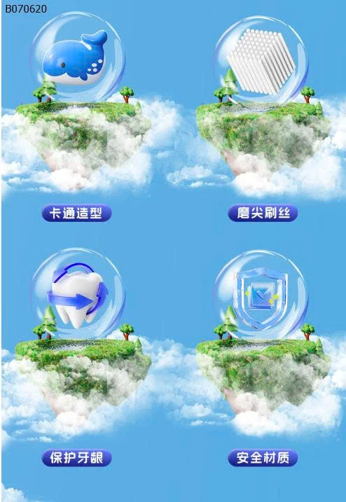 6 BÀN CHẢI XINH YÊU NGỘ NGHĨNH CHO BÉ TỪ 3-12 tuổi -sỉ 59k