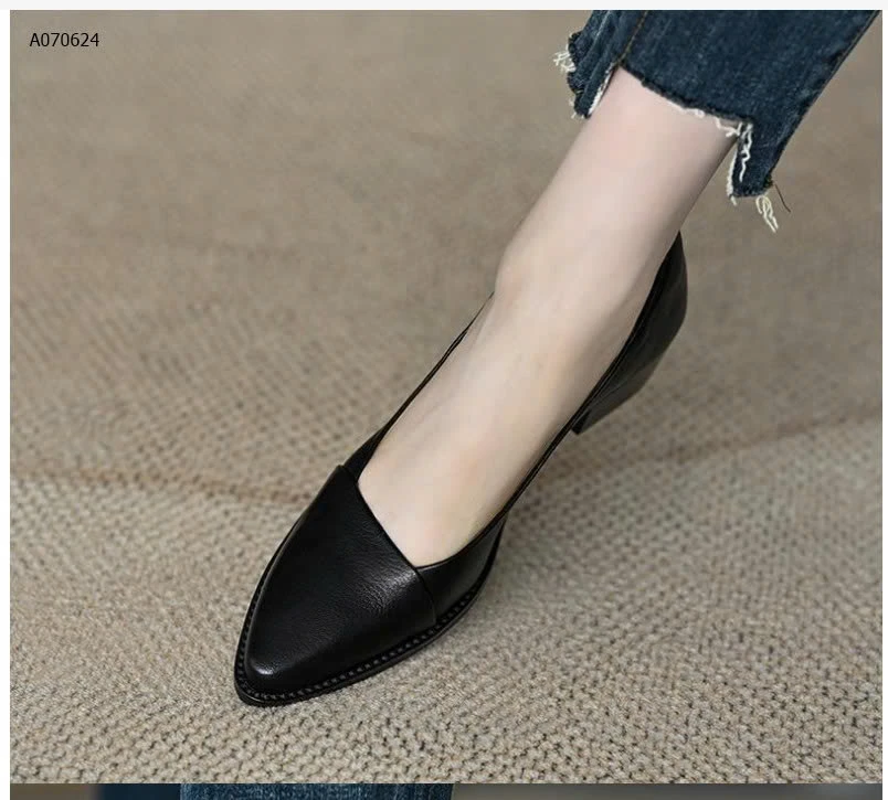 GIÀY CÔNG SỞ MŨI NHỌN GÓT VUÔNG- sỉ 177k