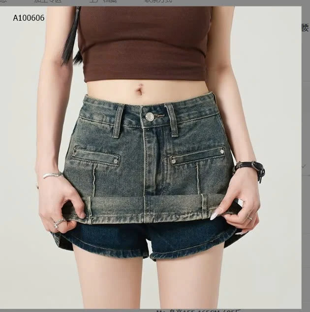 QUẦN JEAN GIẢ VÁY- sỉ 135k