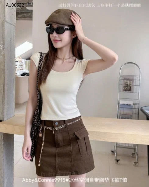 ÁO THUN TAY NGẮN KÈM ĐỆM NGỰC ABBY&CONNIE-Sỉ 109k 