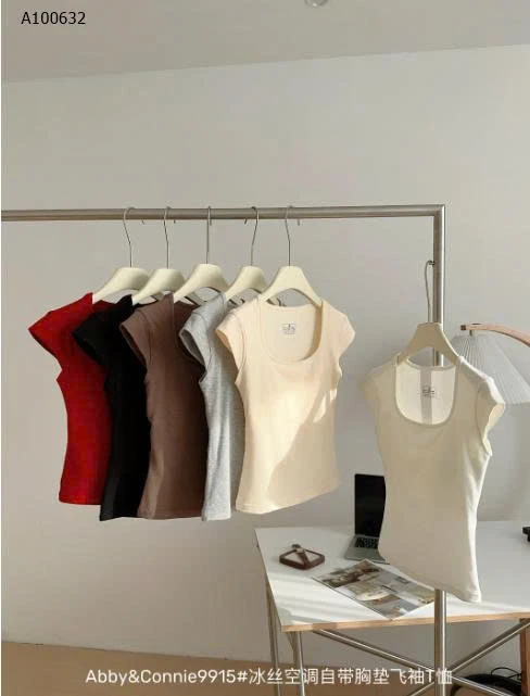 ÁO THUN TAY NGẮN KÈM ĐỆM NGỰC ABBY&CONNIE-Sỉ 109k 