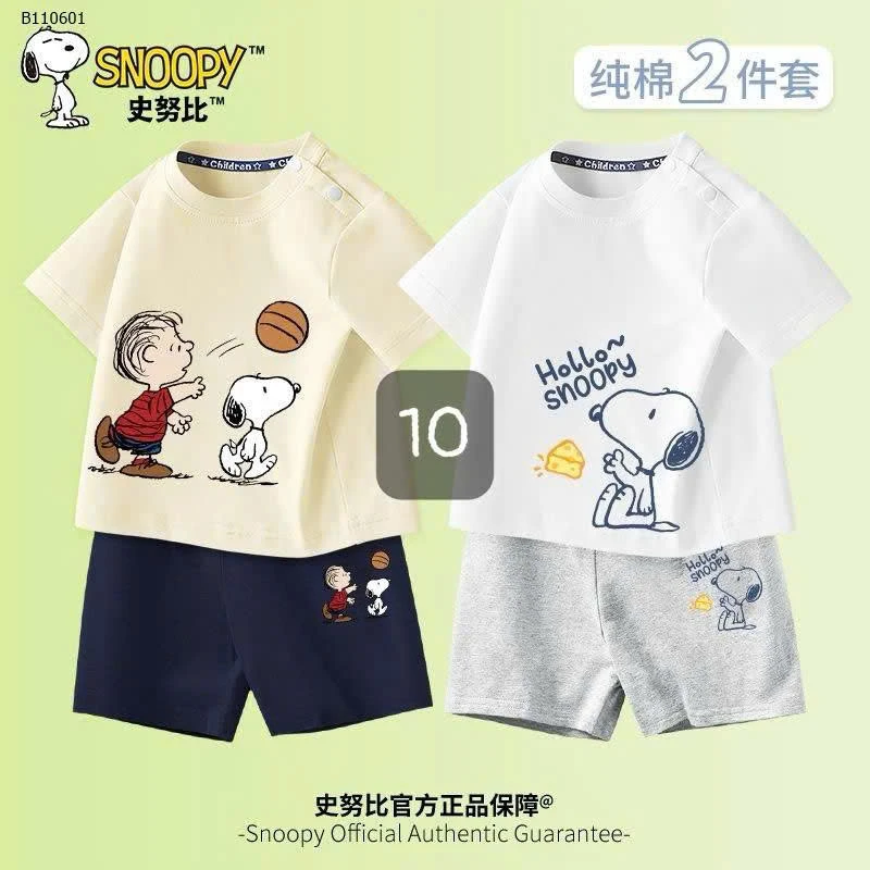 SET 2 BỘ TRẺ EM SNOOPY- sỉ 230k/set 2 bộ như hình