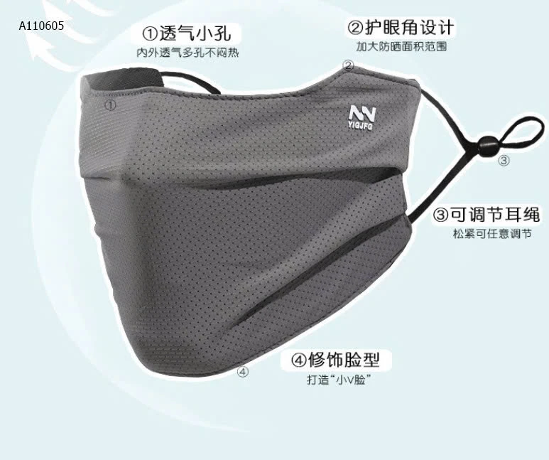 SET 4 KHẨU TRANG CHỐNG NẮNG NAM - Sỉ  55k/set 4c mix màu