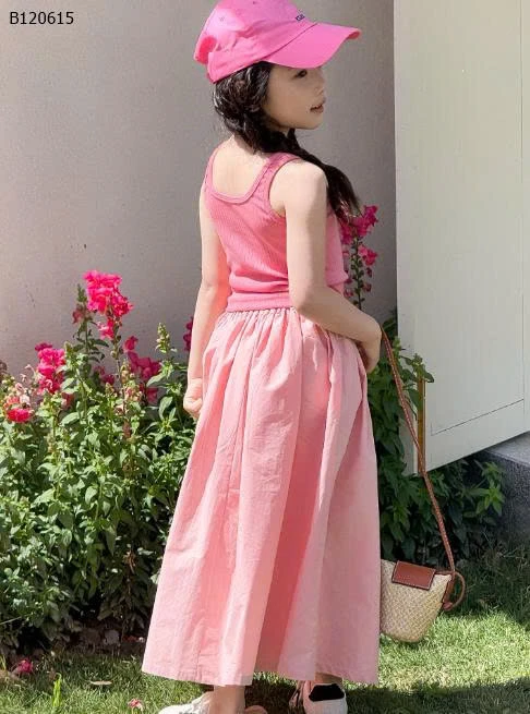 SET ÁO 2 DÂY MIX CHÂN VÁY DÀI BG -Sỉ  giá  áo: 99k  váy: 169k 