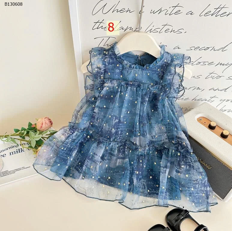 Áo kẻ caro xanh trắng cho bé gái -Sỉ 129k