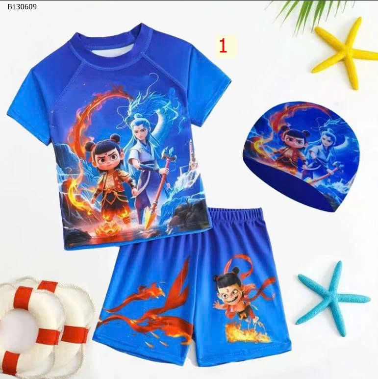 BỘ BƠI KÈM MŨ CHO BÉ TRAI Sỉ 83k