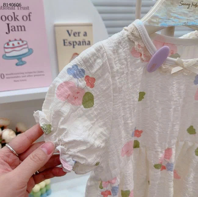 Váy tay bồng cho bé gái-Sỉ giá  sz 80-120   giá 58k sz 130-160  giá  68k 