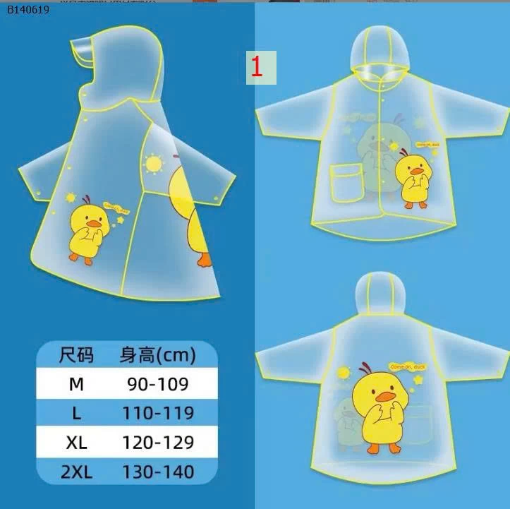 ÁO MƯA TRONG CHO BÉ-Sỉ 68k