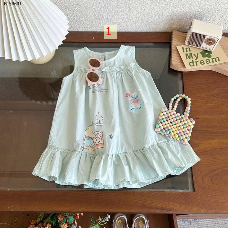 Váy thô họa tiết đáng yêu bé gái- sỉ 122k