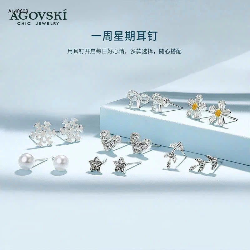 SET KHUYÊN TAI CHÍNH HÃNG #AGOVSKI - sỉ 117k