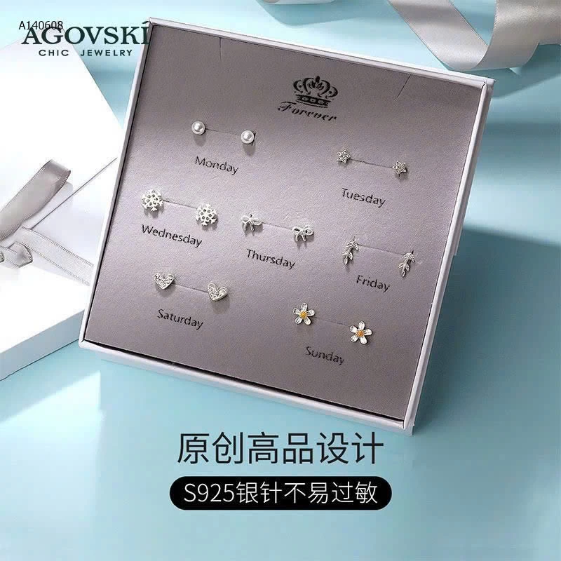 SET KHUYÊN TAI CHÍNH HÃNG #AGOVSKI - sỉ 117k