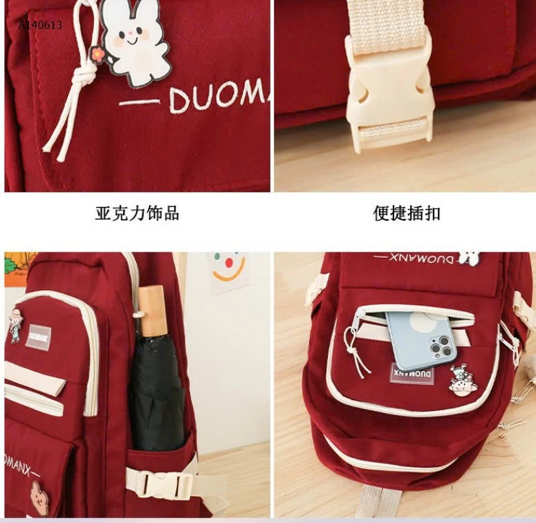 balo học Kèm móc khoá gấu hoặc vịt - sỉ 122k