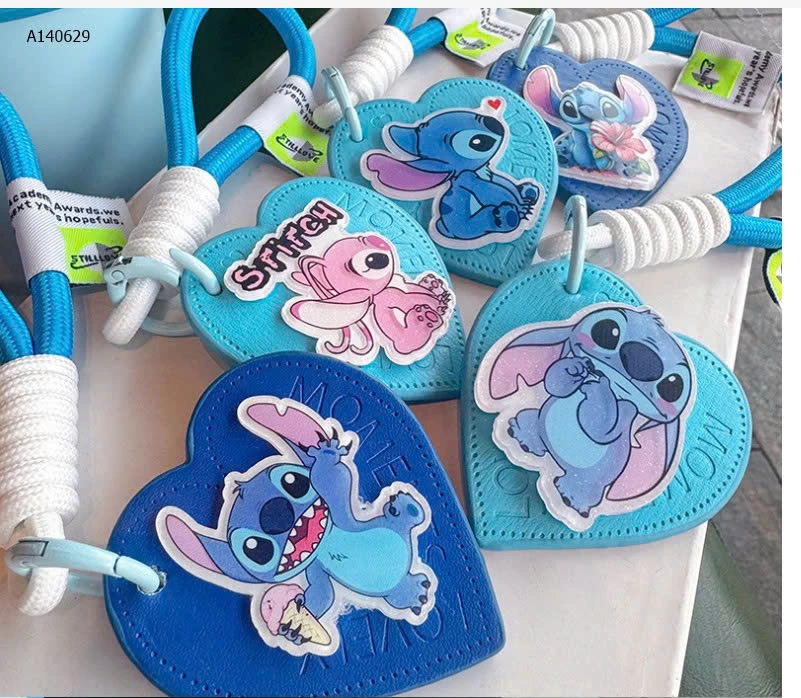 MÓC KHÓA TRÁI TIM HOẠT HÌNH  - sỉ 54k/set 2c chọn màu