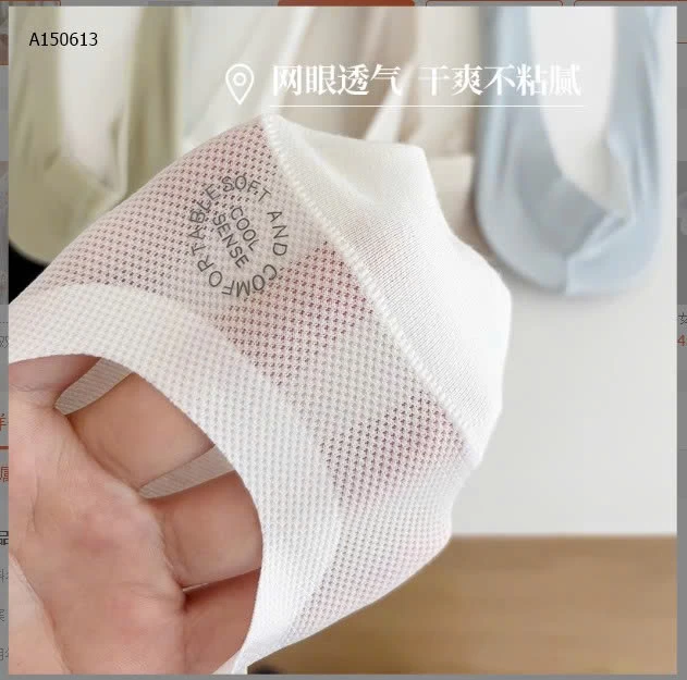 SET 6 ĐÔI TẤT LƯỜI THOÁNG KHÍ CHO MÙA HÈ  - sỉ 70k/set 6c mix