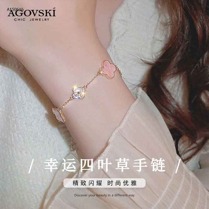 VÒNG TAY CỎ BỐN LÁ AGOVSKI-Sỉ 128k