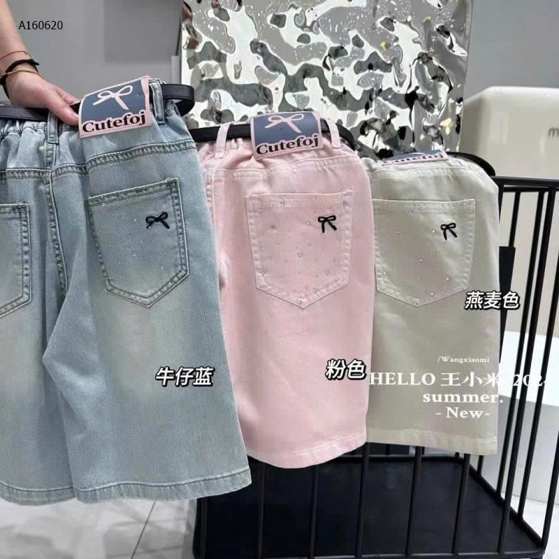 Quần short jean phối nơ siêu xinh - sỉ 130k