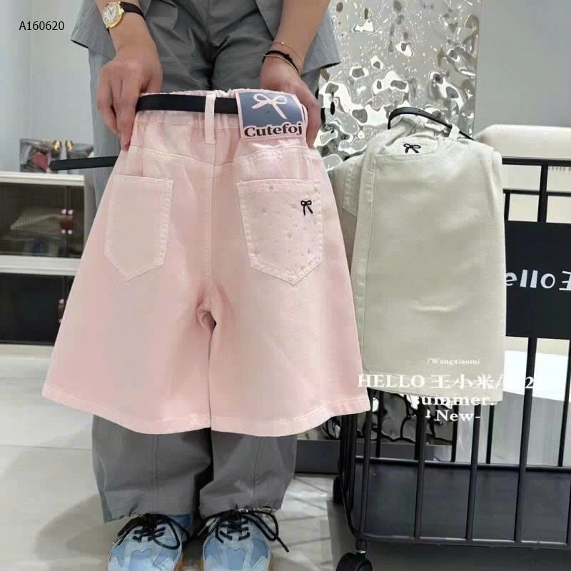 Quần short jean phối nơ siêu xinh - sỉ 130k