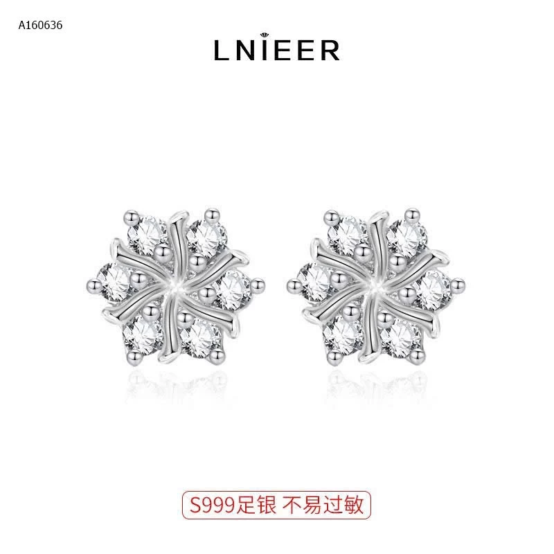 Hoa tai bông tuyết #LNIEER chính hãng - sỉ 108k