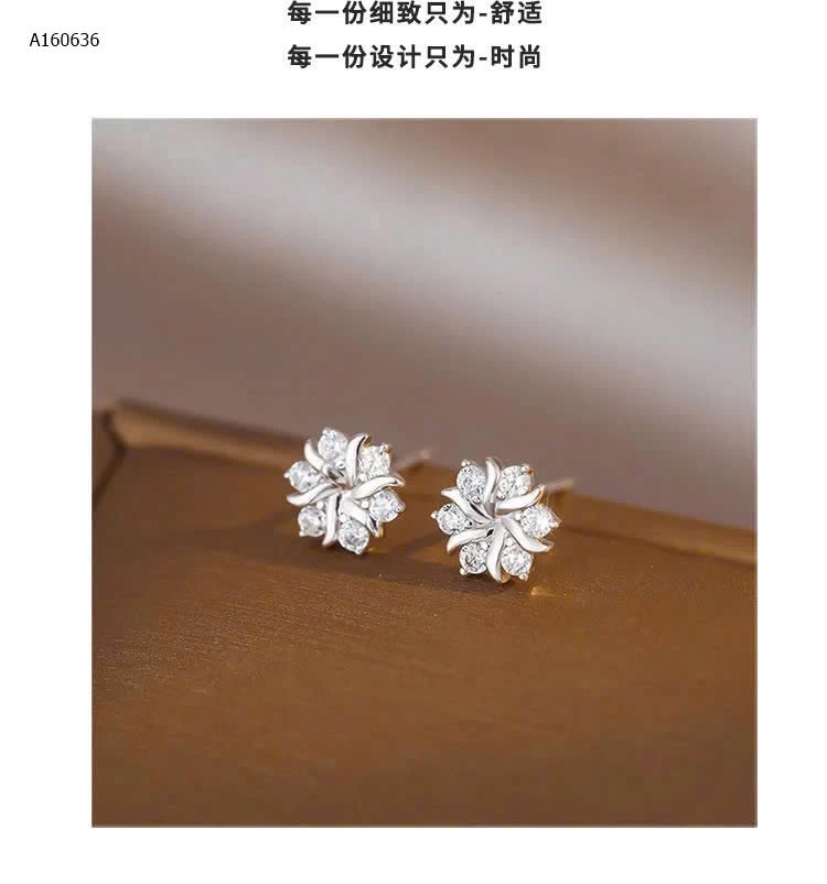 Hoa tai bông tuyết #LNIEER chính hãng - sỉ 108k