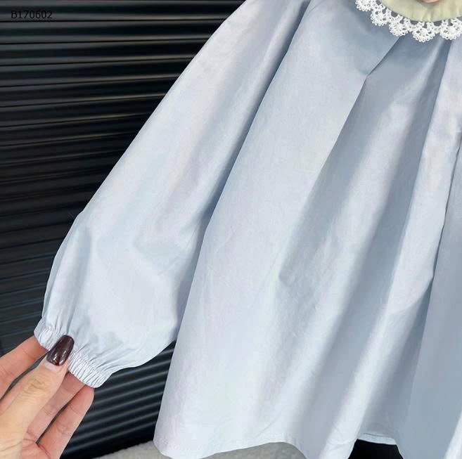 ÁO SƠ MI BÉ GÁI CỔ SEN-sỉ 125k