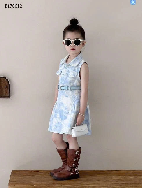 váy xanh sát nách bé gái -sỉ 240k