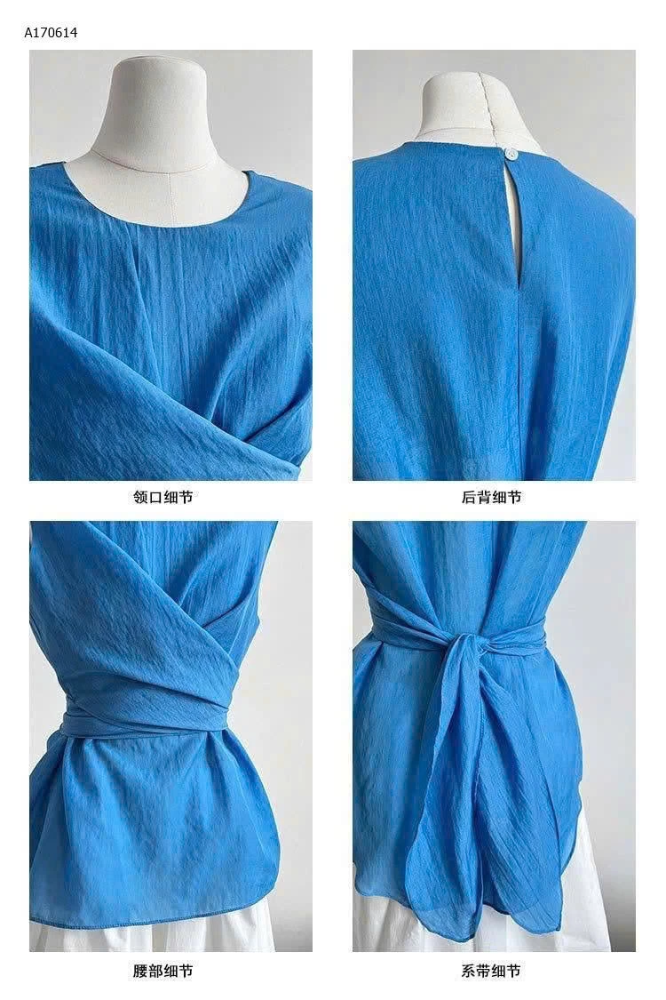 ÁO TƠ SÁT NÁCH BUỘC VẠT CÁCH ĐIỆU-Sỉ 289k