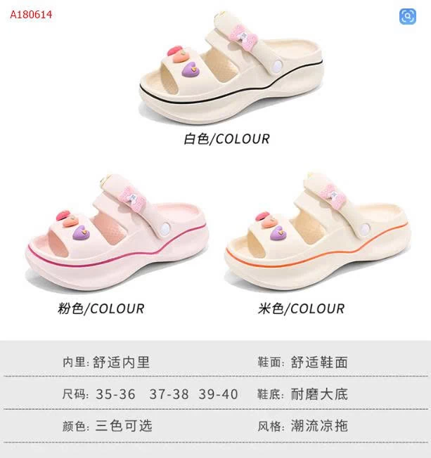 DÉP, SANDAL ĐẾ DÀY   - sỉ 125k