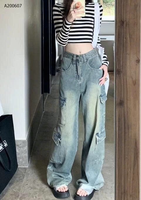 QUẦN JEAN SUÔNG TÚI HỘP- si 162k