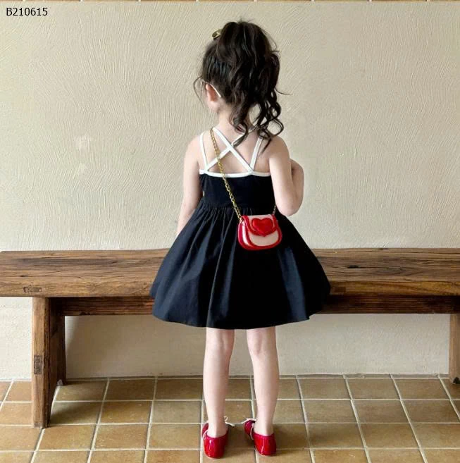 VÁY CỔ YẾM ĐEN CHO BÉ GÁI-Sỉ 212K