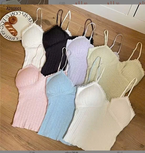 ÁO 2 DÂY NỮ PHỐI VIỀN REN -sỉ 63k