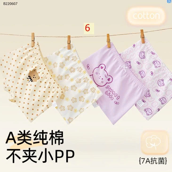 SET 4 QUẦN CHIP ĐÙI BÉ GÁI - Sỉ i 84k/1 set 4 chiếc