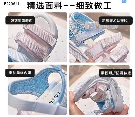 DÉP SANDAL PHỐI MÀU CHO BÉ-Sỉ sz 26-30:142k Sz 31-36: 151k