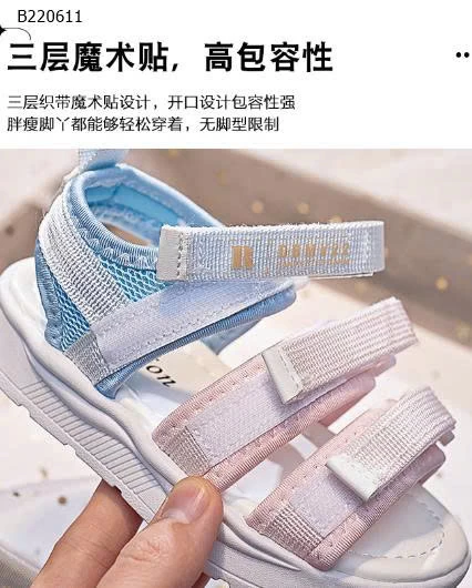 DÉP SANDAL PHỐI MÀU CHO BÉ-Sỉ sz 26-30:142k Sz 31-36: 151k