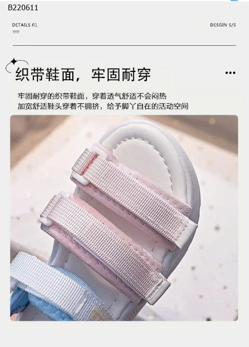 DÉP SANDAL PHỐI MÀU CHO BÉ-Sỉ sz 26-30:142k Sz 31-36: 151k