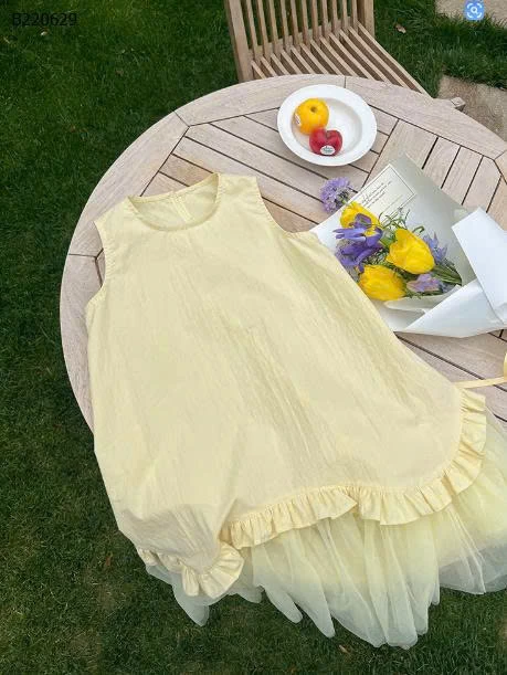 Váy lưới màu vàng cho bé AMBB-Sỉ 170k