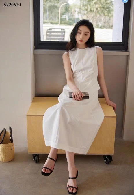 MÙA HÈ THANH LỊCH CÙNG GINNKEE - VÁY DÀI KIỂU PHÁP  - sỉ 262k