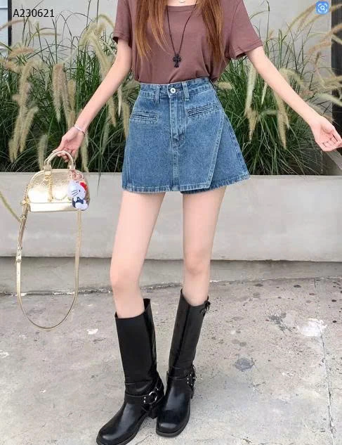 CHÂN VÁY DENIM DÁNG CHỮ A NỮ - sỉ 143k