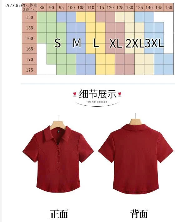 ÁO POLO CỔ V - sỉ 159k