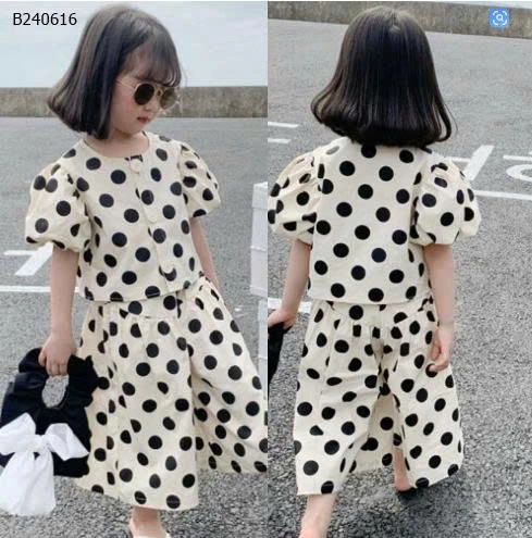 Bộ đồ chấm bi cho bé  nhà PREMIUM ICON-Sỉ 125k