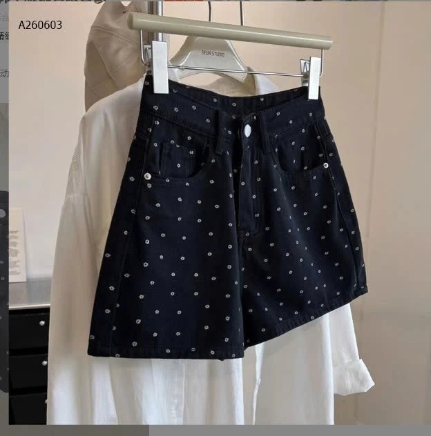 QUẦN SHORT CHẤM BI HOA NỮ   - sỉ 130k